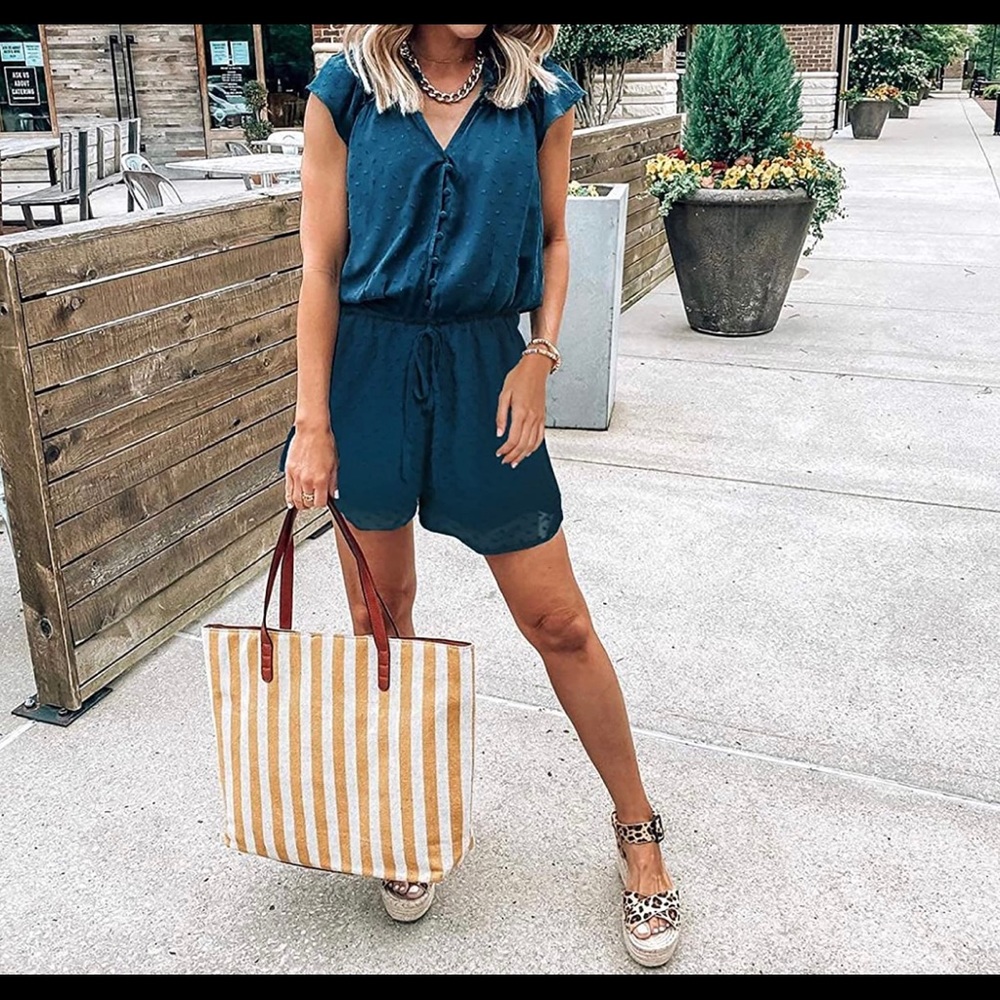 Elegant blue romper